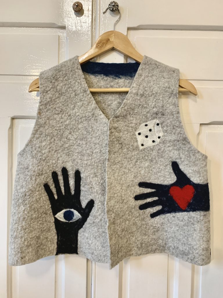 gilet en feutre de laine