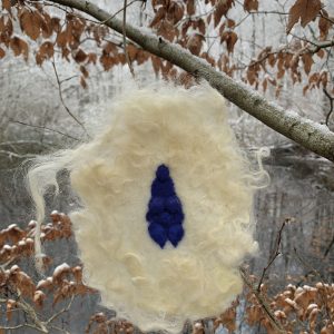 Vénus bleue sur pièce de feutre n°3