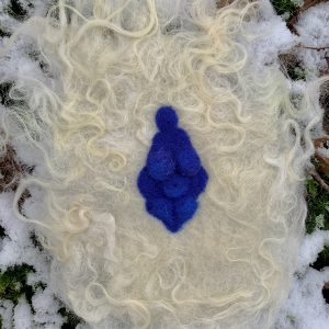 Vénus bleue sur pièce de feutre n°1