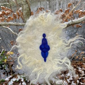 Vénus bleue sur pièce de feutre n°2